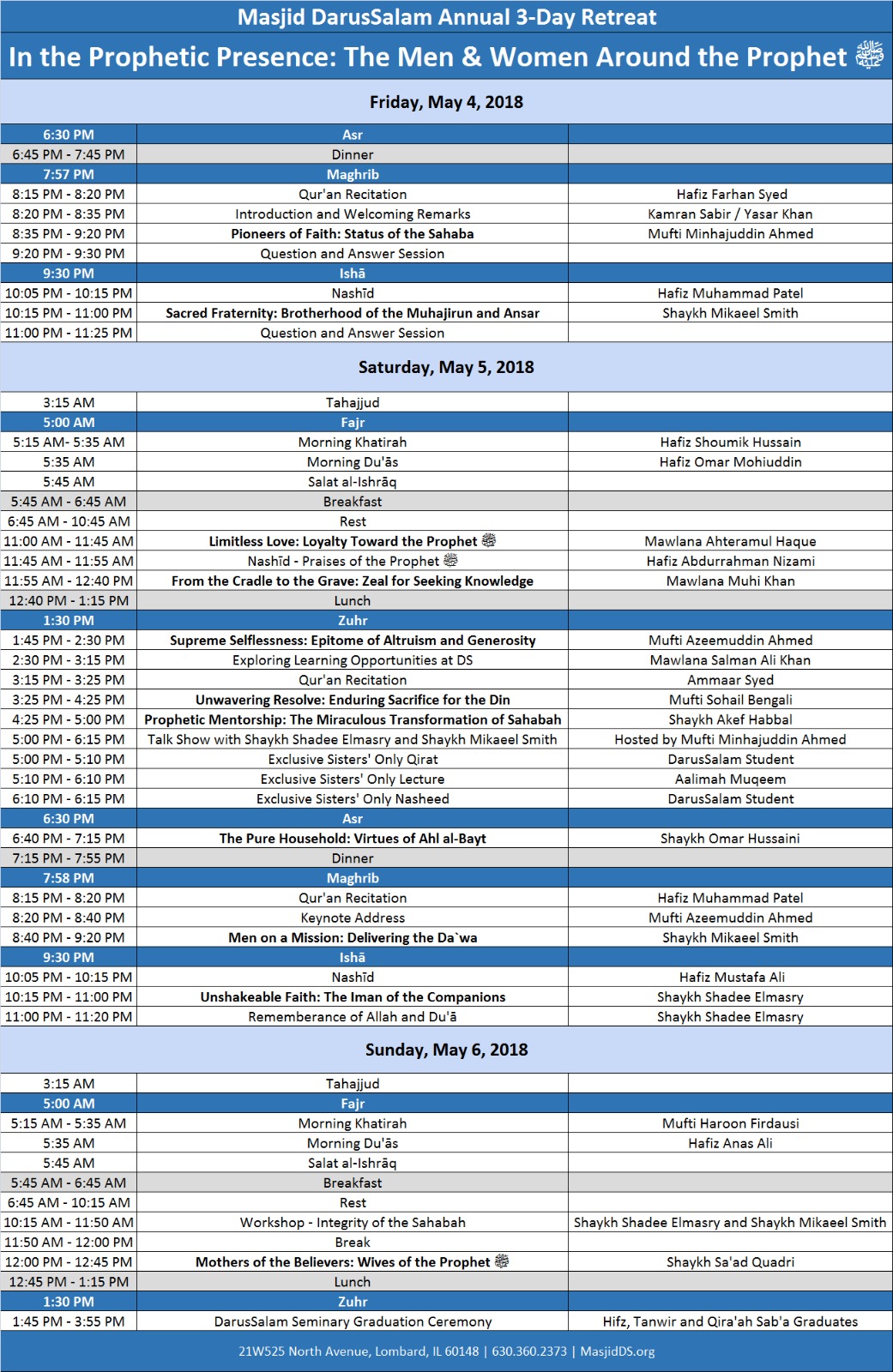 Annual Retreat 2018 – Masjid DarusSalam