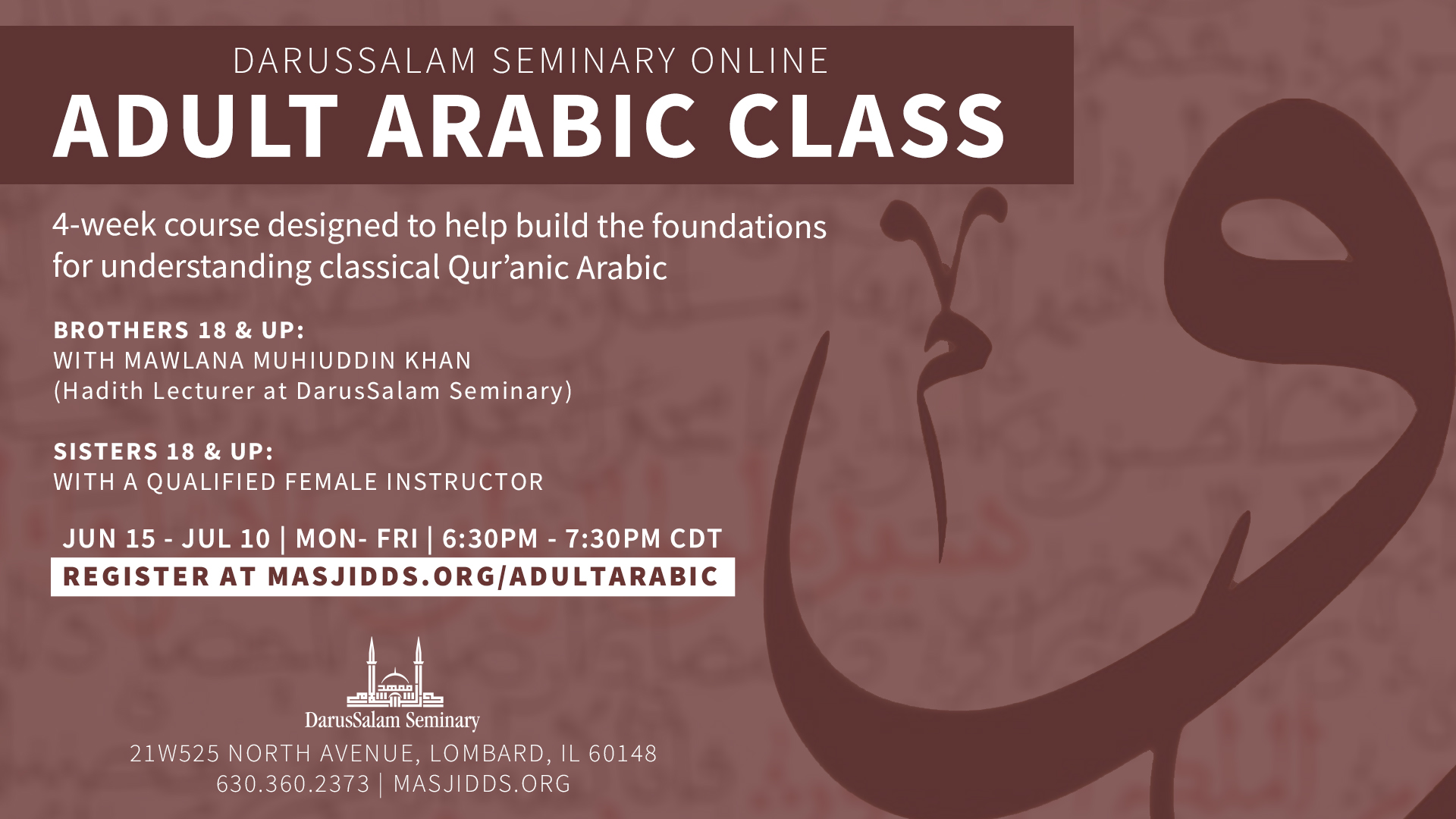 Adult Classes  AGAPE School - Learn Arabic